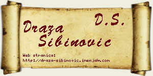 Draža Sibinović vizit kartica